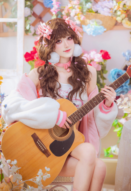 cos-南桃momo-少女吉他与蝴蝶结 原版(28P,240M)