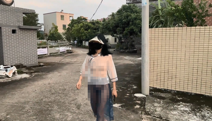 人气露出女神,【cikaimoon】,薄纱全透明,户外乡下乱逛,从白天到黑夜,闲逛青花瓷古镇好刺激!【2v】