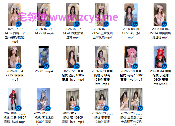 NO.3239 B站 言言抱枕 充电专属内容更新至8.23 17V 77.2M
